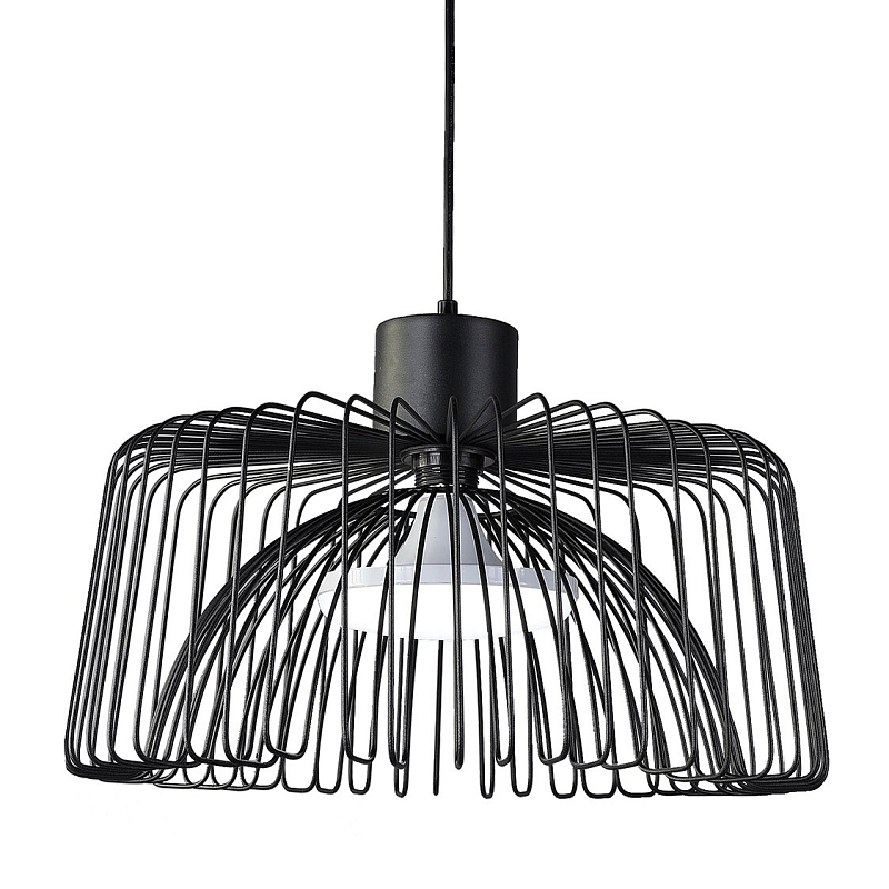 Подвесной светильник Cage Wire Color Pendant Black Черный Подвесной светильник Cage Wire Color Pendant Black Черный в Грозном | Loft Concept