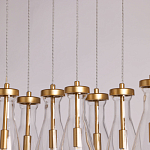 Люстра с 9-ю прозрачными стеклянными плафонами в форме капли Lucid Rain  варинант исполнения - 6 | Loft Concept в Грозном