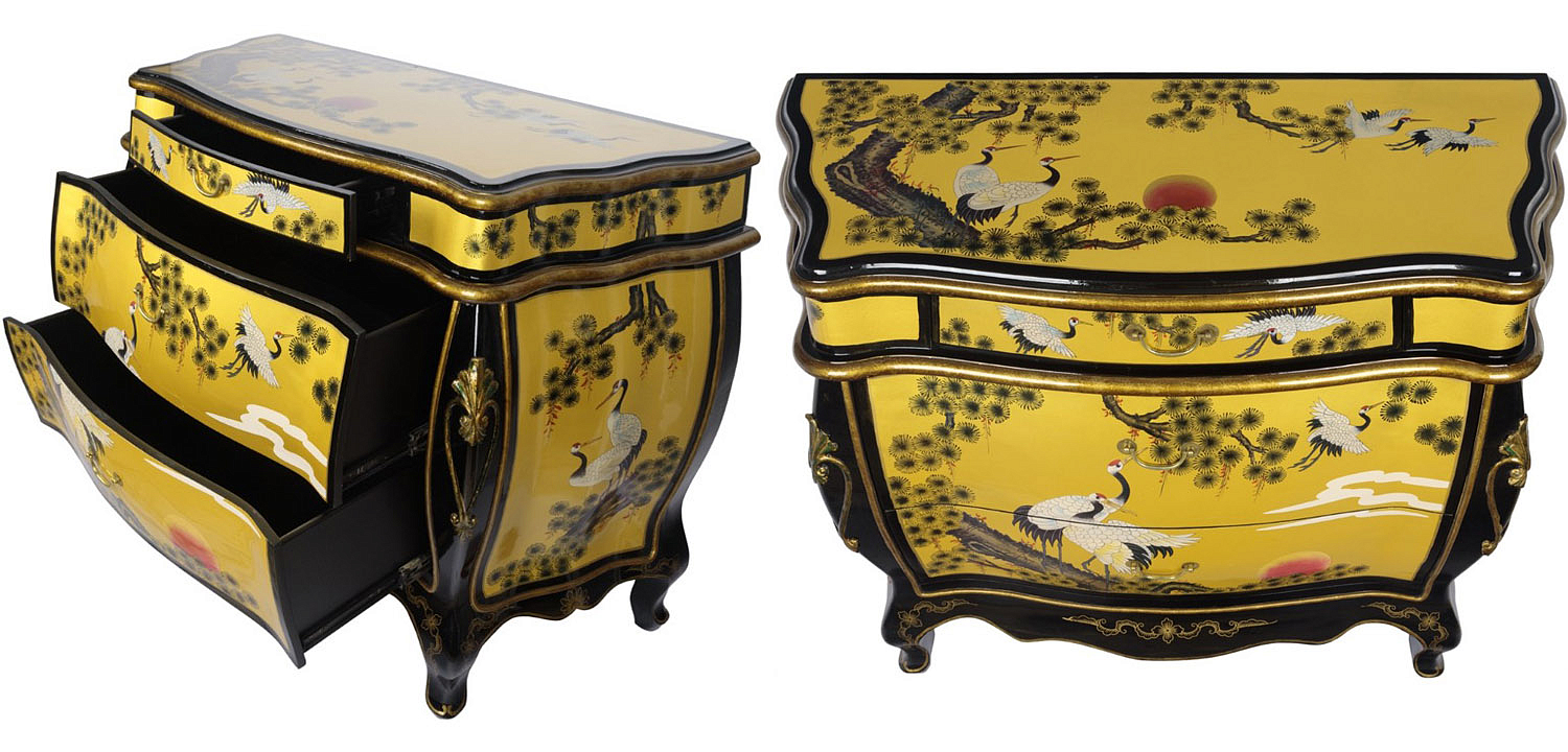 Китайский комод с журавлями Grus chest of drawers Китайский комод с журавлями Grus chest of drawers - Loft-Concept в Грозном