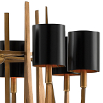 Люстра с 8-ю черными цилиндрическими плафонами Stylistic Lines варинант исполнения - 1 | Loft Concept в Грозном