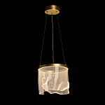 Подвесной светильник цилиндрической формы с прозрачным волнистым плафоном Wave Line варинант исполнения - 3 | Loft Concept в Грозном