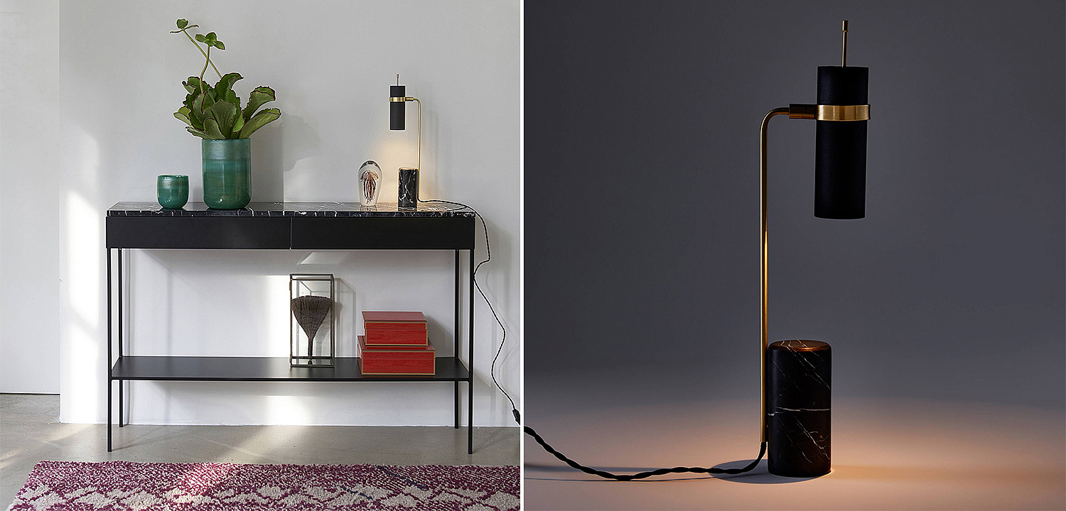 Настольная лампа Detlef Table lamp black marble Настольная лампа Detlef Table lamp black marble - Loft-Concept в Грозном