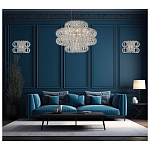 Люстра круглая с россыпью хрусталя Perfection of Diamonds варинант исполнения - 3 | Loft Concept в Грозном