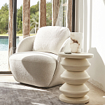 Полукруглое кресло из обивки меланж Halle Melange Armchair варинант исполнения - 6 | Loft Concept в Грозном