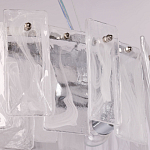 Люстра круглая с подвесными прямоугольными пластинами из стекла Glacier Panels варинант исполнения - 4 | Loft Concept в Грозном