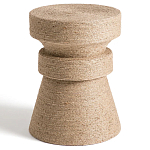 Приставной стол с отделкой из джута Juti D35 см варинант исполнения - 1 | Loft Concept в Грозном