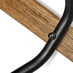 Барный стул со спинкой и металлической подставкой на 4-х деревянных ножках Зеленый Велюр Vendramin Chair варинант исполнения - 5 | Loft Concept в Грозном