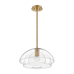 Подвесной светильник с прозрачным двойным стеклянным плафоном в форме купола и внутренней сферой Hinkley варинант исполнения - 10 | Loft Concept в Грозном