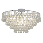 Люстра подвесная круглая с молочными стеклянными подвесками в форме капель Droplet Chandelier варинант исполнения - 2 | Loft Concept в Грозном