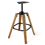 Барный стул со спинкой и подлокотниками на 4-х деревянных ножках Douglas Rhombus Серый Велюр варинант исполнения - 5 | Loft Concept в Грозном