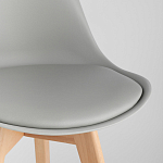 Стул с основой из пластика и мягким сиденьем Arvika Grey варинант исполнения - 7 | Loft Concept в Грозном