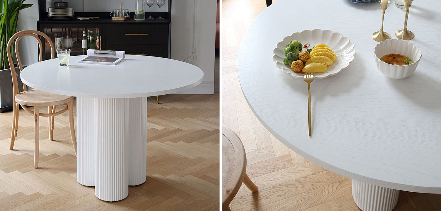 Круглый обеденный стол Hope White Round Dining Table Круглый обеденный стол Hope White Round Dining Table - Loft-Concept в Грозном