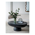 Столик кофейный черного цвета с овальной столешницей и круглым основанием Black Dalmen Table варинант исполнения - 8 | Loft Concept в Грозном