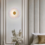 Бра светодиодный с мраморным рассеивателем латунь варинант исполнения - 3 | Loft Concept в Грозном