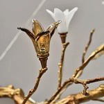 Люстра в виде золотой ветки с цветами Glass Flower Pendant Light варинант исполнения - 1 | Loft Concept в Грозном