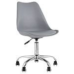 Офисный стул на металлическом основании EGGERY Grey пластик варинант исполнения - 1 | Loft Concept в Грозном