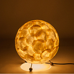 Настольная лампа из перламутра на металлическом каркасе Indonesian Egg варинант исполнения - 4 | Loft Concept в Грозном