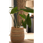 Круглая корзина из плетеного тростника Marjani Wicker Basket варинант исполнения - 3 | Loft Concept в Грозном