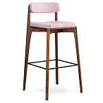 Барный стул из массива ясеня с обивкой из рогожки Elegant Ash варинант исполнения - 2 | Loft Concept в Грозном