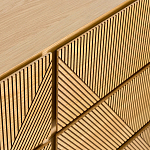 Комод с геометрическим рисунком на ящиках Anders Light Wood варинант исполнения - 5 | Loft Concept в Грозном