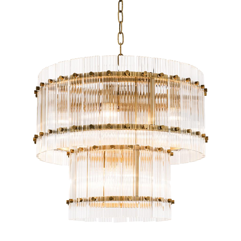 Люстра Chandelier Ruby S Латунь Античная полированная Прозрачный Люстра Chandelier Ruby S Латунь Античная полированная Прозрачный в Грозном | Loft Concept
