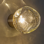 Бра с круглым плафоном из прозрачного стекла с пузырьками воздуха Effervia  варинант исполнения - 11 | Loft Concept в Грозном