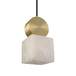 Подвесной светильник с квадратным мраморным плафоном Marble square варинант исполнения - 3 | Loft Concept в Грозном