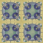 Плитка дизайнерская с узором Экипаж варинант исполнения - 2 | Loft Concept в Грозном