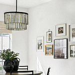 Люстра круглая с подвесками из натурального перламутра Nacre варинант исполнения - 3 | Loft Concept в Грозном