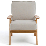 Кресло с каркасом из массива дуба Deniaud Oak Beige Armchair варинант исполнения - 2 | Loft Concept в Грозном