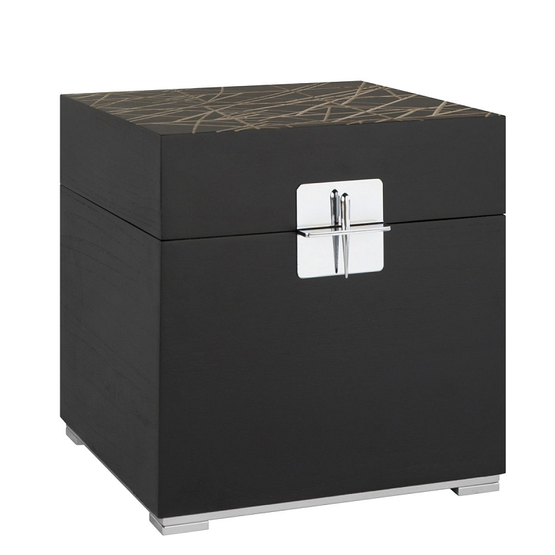 Сундук Silver Buckle Cube Черный Золотой Серебряный Сундук Silver Buckle Cube Черный Золотой Серебряный в Грозном | Loft Concept