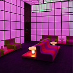 Дизайнерский кофейный стол на круглых ножках Poltronova T02 Pink Coffee Table варинант исполнения - 7 | Loft Concept в Грозном