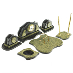 Настольный письменный набор из змеевика из 7-ми элементов Successful Leader варинант исполнения - 2 | Loft Concept в Грозном