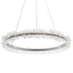 Кольцевая люстра с хрустальным декором Rowan Crystal Ring Chrome Horizontal Chandelier варинант исполнения - 1 | Loft Concept в Грозном