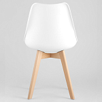 Стул с основой из пластика и мягким сиденьем Arvika White варинант исполнения - 5 | Loft Concept в Грозном