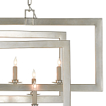 Люстра серебряная из пересекающихся прямоугольных элементов Intersecting Rectangles варинант исполнения - 1 | Loft Concept в Грозном