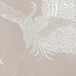 Обои ручная роспись в стиле Арт-деко Whistler Peacocks Special Colourway on Almost Mauve dyed silk варинант исполнения - 2 | Loft Concept в Грозном