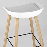 Барный стул на ножках из натурального дерева Boras White варинант исполнения - 6 | Loft Concept в Грозном