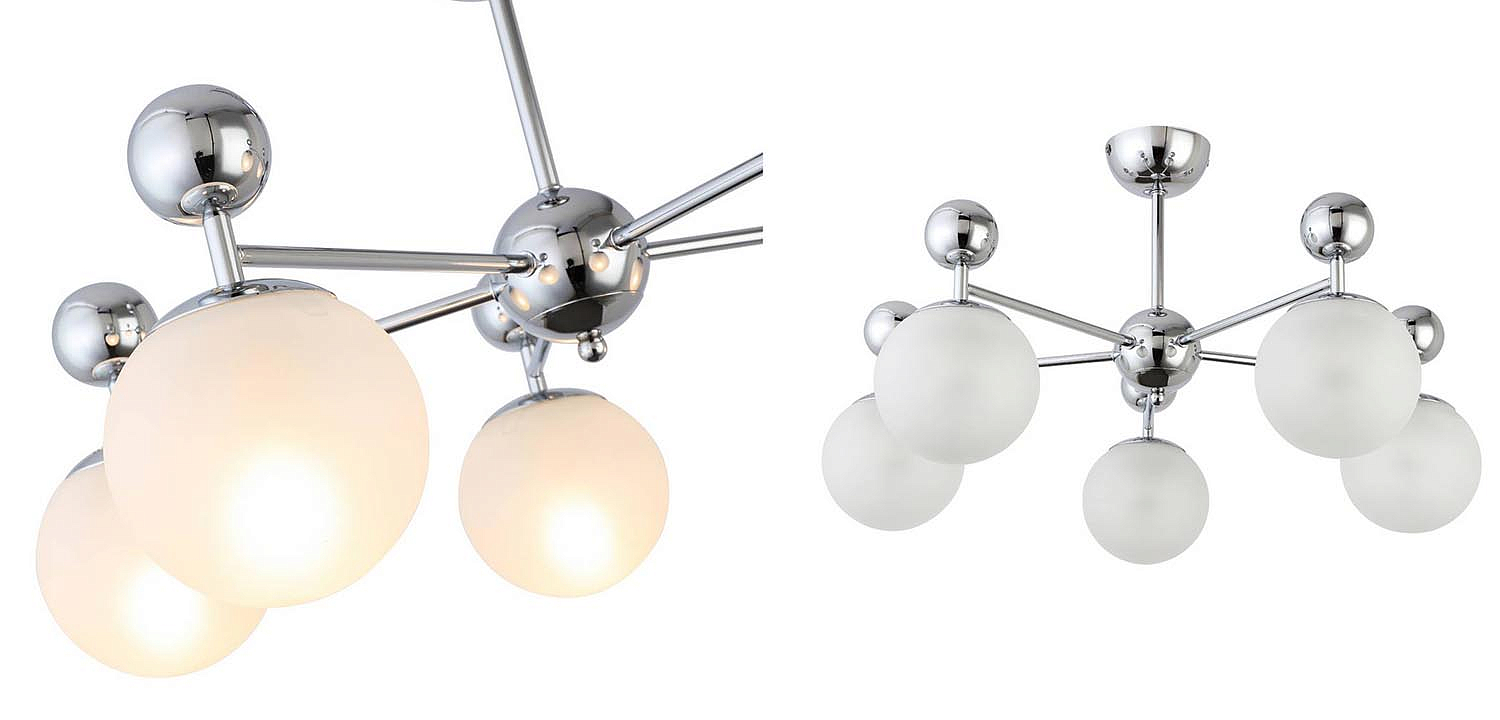 Потолочная люстра Demian Chrome Chandelier Потолочная люстра Demian Chrome Chandelier - Loft-Concept в Грозном