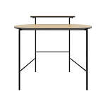 Стол письменный овальной формы с полкой LOUB WORKING TABLE BLACK OAK варинант исполнения - 1 | Loft Concept в Грозном