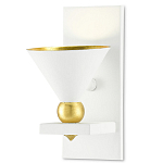 Бра с бело-золотыми плафоном в форме конуса Light Source варинант исполнения - 4 | Loft Concept в Грозном