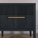 Прикроватная Тумбочка Primo с двумя ящиками Черный дуб варинант исполнения - 2 | Loft Concept в Грозном