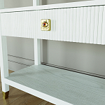 Стеллаж Elsa Dreams White со стеклянными полками и ящиком варинант исполнения - 5 | Loft Concept в Грозном