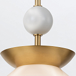 Подвесной светильник латунного цвета с конусовидным белым плафоном Quintiesse варинант исполнения - 4 | Loft Concept в Грозном