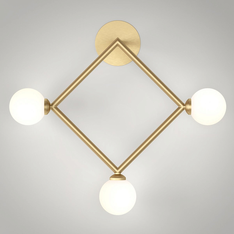 Бра Areti Rhombus Wall Золотой Белый Бра Areti Rhombus Wall Золотой Белый в Грозном | Loft Concept