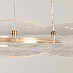 Люстра с прозрачным волнистым плафоном в форме цветка Ethereal Bloom варинант исполнения - 9 | Loft Concept в Грозном