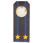 Часы погон подарочные настольные Авиация ВМФ из натурального камня Змеевик Military Clock варинант исполнения - 16 | Loft Concept в Грозном