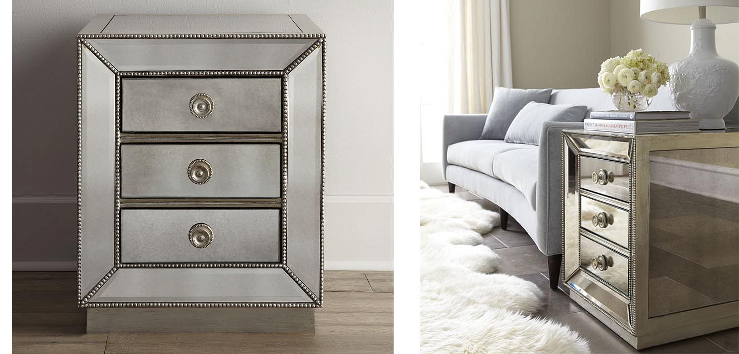 Тумба Blasco Mirrored Nightstand Тумба Blasco Mirrored Nightstand - Loft-Concept в Грозном