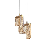 Подвесной светильник волнистой формы из фактурного стекла Wave варинант исполнения - 2 | Loft Concept в Грозном