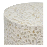 Приставной столик с рисунком из раковин устриц Bone Inlay варинант исполнения - 3 | Loft Concept в Грозном